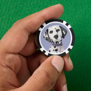 Dalmatiner Malerei - Niedliche Original Hunde Kuns Pokerchips
