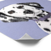 Dalmatiner Malerei - Niedliche Original Hunde Kuns Poster (Ecke)