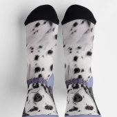 Dalmatiner Malerei - Niedliche Original Hunde Kuns Socken (Oben)