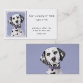 Dalmatiner Malerei - Niedliche Original Hunde Kuns Visitenkarte (Vorne/Hinten)