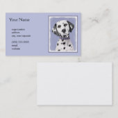 Dalmatiner Malerei - Niedliche Original Hunde Kuns Visitenkarte (Vorne/Hinten)