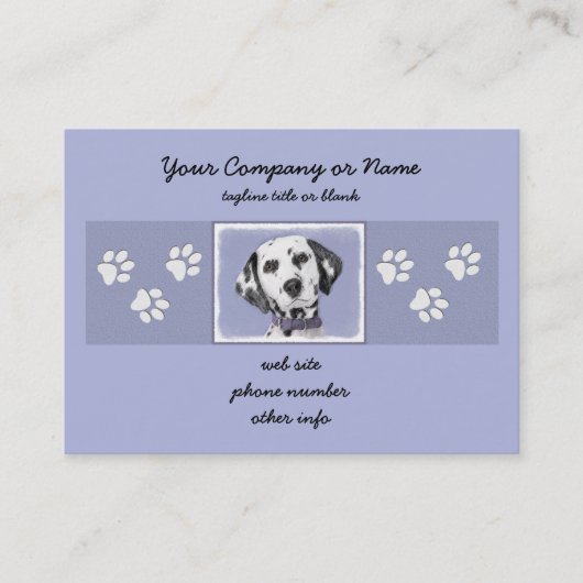 Dalmatiner Malerei - Niedliche Original Hunde Kuns Visitenkarte (Vorderseite)
