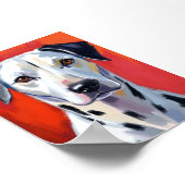 Dalmatiner Malhund Haustier Aquarell Kunst Poster (Ecke)