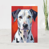 Dalmatiner Malhund Haustier Karte (Vorderseite)