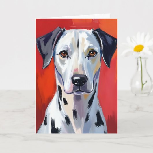 Dalmatiner Malhund Haustier Karte (Kleine Pflanze)