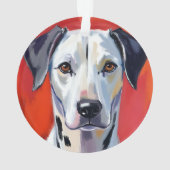 Dalmatiner Malhund Haustier Ornament (Rückseite)