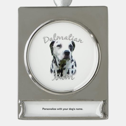 DALMATINER MAMA 2 Banner-Ornament SILBER (Vorderseite)