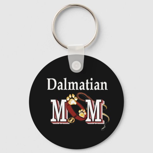 Dalmatiner Mama Dunkel Schlüsselanhänger (Vorderseite)