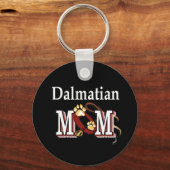 Dalmatiner Mama Dunkel Schlüsselanhänger (Vorderseite)