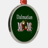 Dalmatiner Mama Geschenke Silbernes Ornament (Rechts)