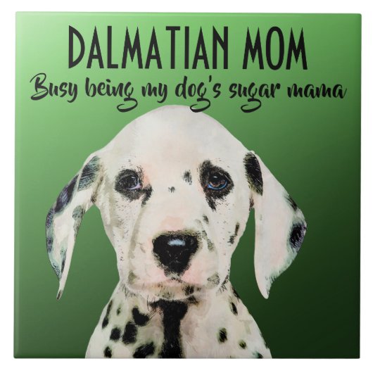 Dalmatiner Mama Keramik Tile Fliese (Vorderseite)