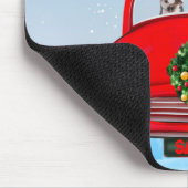 Dalmatiner mit dem Weihnachtsmann im Auto Mousepad (Ecke)