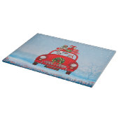 Dalmatiner mit dem Weihnachtsmann im Auto Schneidebrett (Ecke)