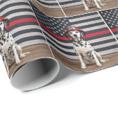 Dalmatiner mit Feuerwehrhelm Geschenkpapier (Rolleneckpunkt)