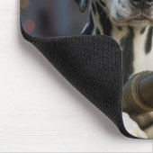 Dalmatiner mit Feuerwehrschlauch Mousepad (Ecke)