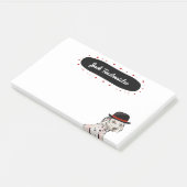 Dalmatiner mit Hutanstrich Post-it Klebezettel (angewinkelt)