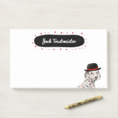 Dalmatiner mit Hutanstrich Post-it Klebezettel (Auf Schreibtisch)