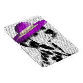 Dalmatiner mit Lila, breitgefächerten Hut Magnet (Rechte Seite)