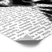 Dalmatiner mit Lila, breitgefächerten Hut Poster (Ecke)