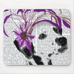 Dalmatiner mit lila Fascinator Mousepad