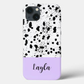 Dalmatiner mit Lila Individuelle Name Case-Mate iPhone Hülle (Rückseite)