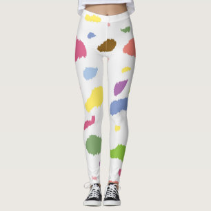 Dalmatiner mit mehrfarbigen Print Style-Leggings Leggings