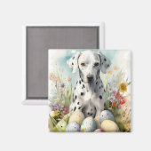 Dalmatiner mit Ostereiern Magnet (Vorderseite/Rückseite)