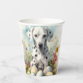 Dalmatiner mit Ostereiern Pappbecher (Vorderseite)