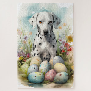 Dalmatiner mit Ostereiern Puzzle