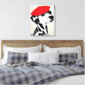 Dalmatiner mit Red Beret Leinwanddruck (Insitu (Schlafzimmer))