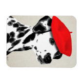 Dalmatiner mit Red Beret Magnet (Horizontal)