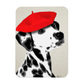 Dalmatiner mit Red Beret Magnet (Vertikal)