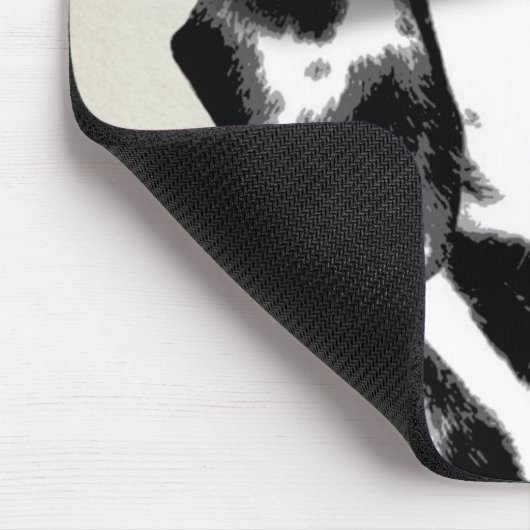 Dalmatiner mit Red Beret Mousepad (Ecke)