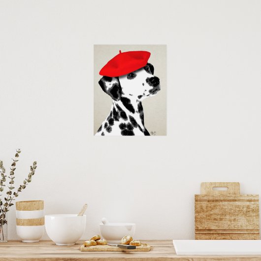 Dalmatiner mit Red Beret Poster (Küche)