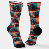 Dalmatiner mit Rose des Herzens Valentinstag Socken (Gewinkelt)