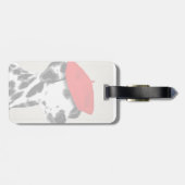 Dalmatiner mit rotem Barett Gepäckanhänger (Rückseite horizontal)