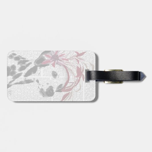 Dalmatiner mit rotem Faszinator Gepäckanhänger (Rückseite horizontal)