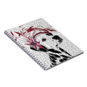 Dalmatiner mit rotem Faszinator Notizblock (Rechte Seite)