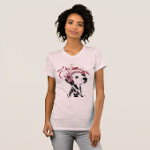 Dalmatiner mit rotem Faszinator T-Shirt (Vorne ganz)