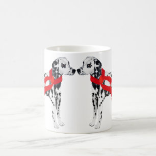 Dalmatiner mit rotem Schal Kaffeetasse