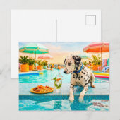 Dalmatiner mit Snack Postkarte (Vorne/Hinten)