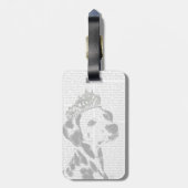 Dalmatiner mit Tiara 2 Gepäckanhänger (Rückseite vertikal)