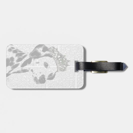 Dalmatiner mit Tiara 2 Gepäckanhänger (Rückseite horizontal)