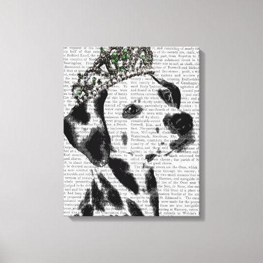 Dalmatiner mit Tiara Leinwanddruck (Vorderseite)