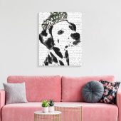 Dalmatiner mit Tiara Leinwanddruck (Insitu (Wohnzimmer))