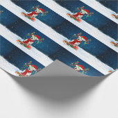 Dalmatiner mit Weihnachtsgeschenke Geschenkpapier (Ecke)