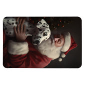 Dalmatiner mit Weihnachtsmann Weihnachten Magnet (Horizontal)
