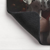Dalmatiner mit Weihnachtsmann Weihnachten Mousepad (Ecke)