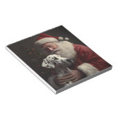 Dalmatiner mit Weihnachtsmann Weihnachten Notizblock (angewinkelt)