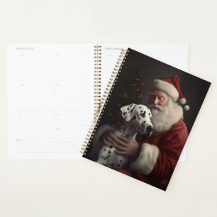 Dalmatiner mit Weihnachtsmann Weihnachten Planer
